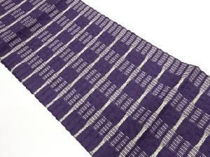 格子模様織出し名古屋帯